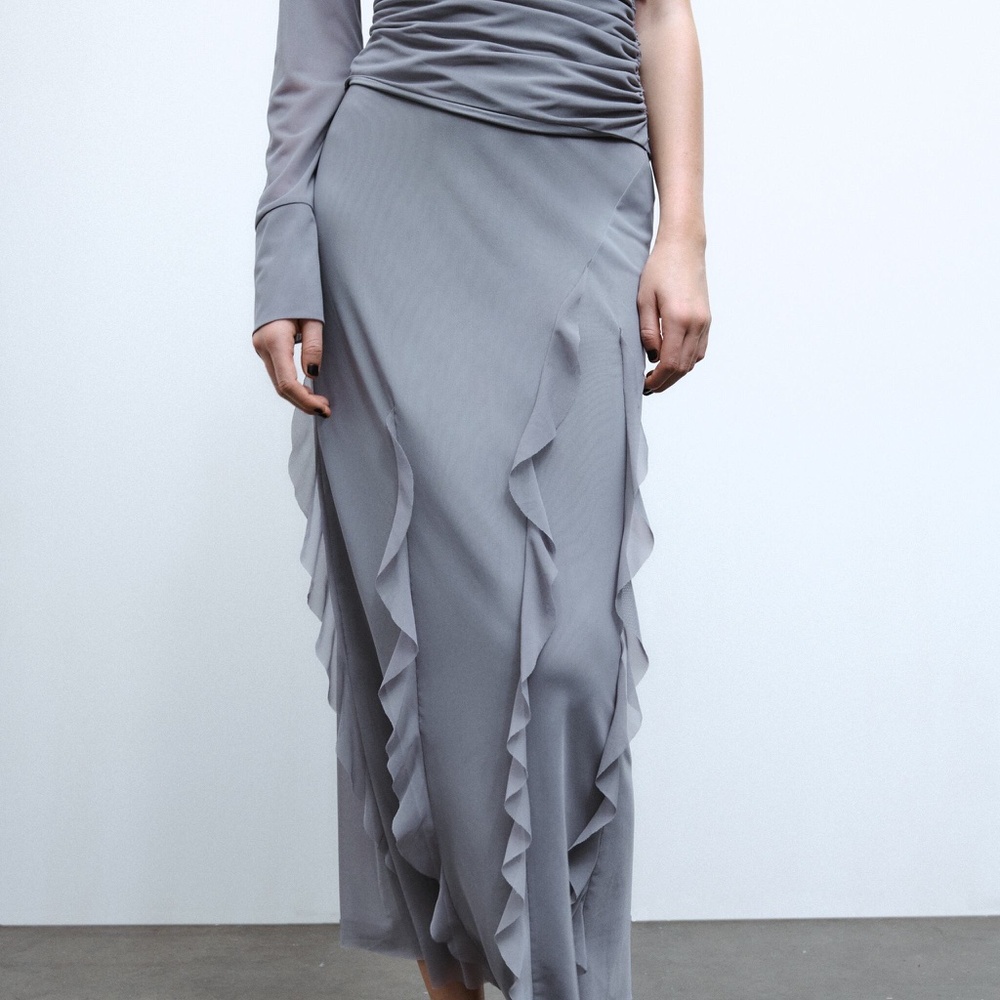 ZARA Ruffled Tulle Skirt